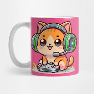 Cute Cat Playing Game Console Mug